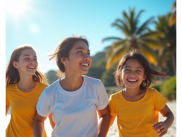 A happy Filipino family with parents and two children, enjoying outdoor activities.