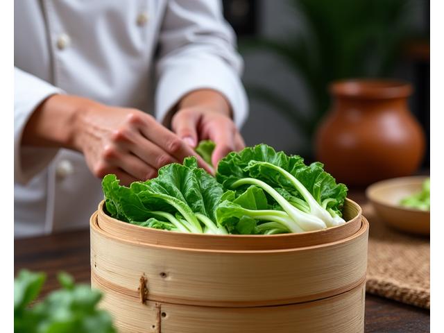 Pinoy chef na nagpapakita ng malusog na paraan ng pagluluto ng gulay gamit ang steamer.