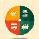 Icon na nagpapakita ng kalendaryo na may mga simbolo ng panahon, sumisimbolo sa seasonal adaptation.